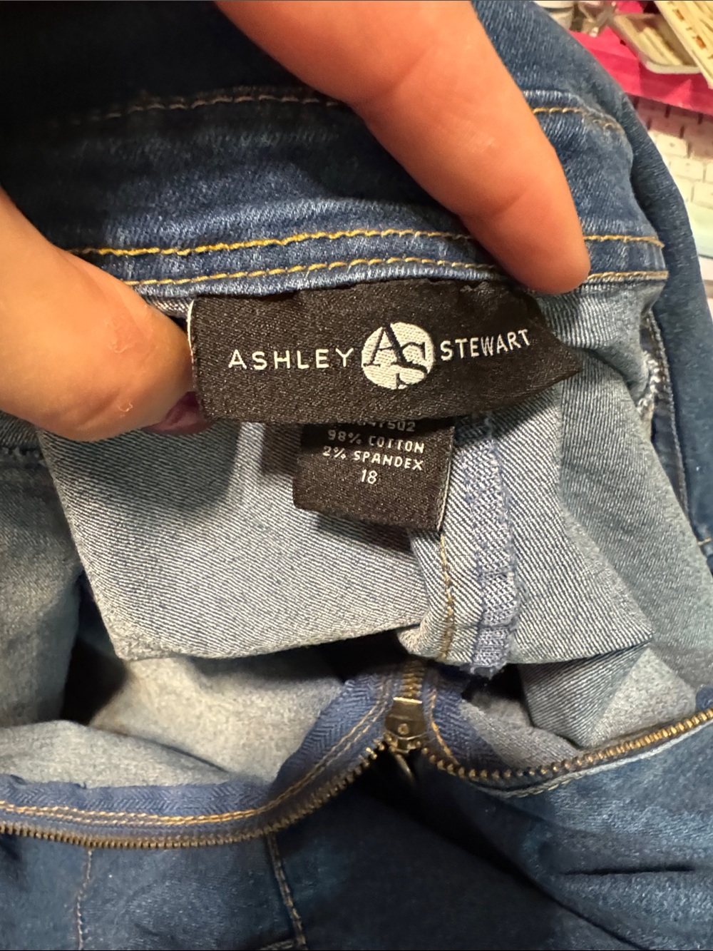 Ashley Stewart Denim Shorts Romper - Picture 4 of 4